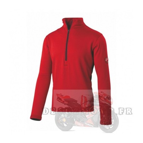 PROMO anniversaire 25% de remise Sweat zippé polaire 3/4 Inn-Grid DUCATI rouge/noir taille M